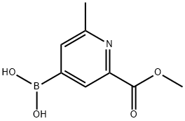[2-(METHOXYCARBONYL)-6-METHYLPYRIDIN-4-YL]BORONIC ACID Structure