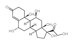 Pregn-4-ene-3,20-dione,6,11,17,21-tetrahydroxy-, (6a,11b)- (9CI)结构式