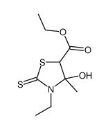 ethyl 3-ethyl-4-hydroxy-4-methyl-2-sulfanylidene-1,3-thiazolidine-5-carboxylate Structure