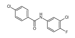 4-Chloro-N-(3-chloro-4-fluorophenyl)benzamide结构式