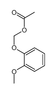 Acetic acid 2-methoxyphenoxymethyl ester Structure