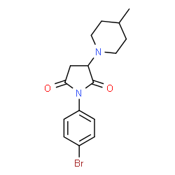 1-(4-Bromophenyl)-3-(4-methyl-1-piperidinyl)-2,5-pyrrolidinedione Structure
