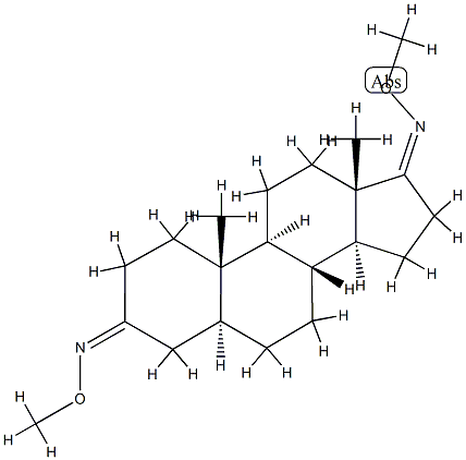 5α-Androstane-3,17-dione bis(O-methyl oxime)结构式