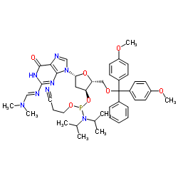 DMT-dG(dmf) 亚磷酸酰胺结构式
