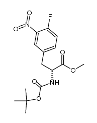(R)-N-(tert-butoxycarbonyl)-4-fluoro-3-nitrophenylalanine methyl ester结构式
