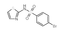 4-溴-N-(1,3-噻唑-2-基)苯-1-磺酰胺结构式