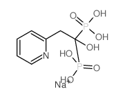 sodium,(1-hydroxy-1-phosphono-2-pyridin-2-ylethyl)phosphonic acid Structure