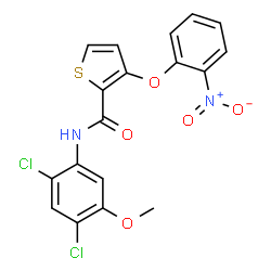 N-(2,4-Dichloro-5-methoxyphenyl)-3-(2-nitrophenoxy)-2-thiophenecarboxamide Structure