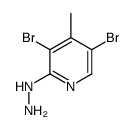 3,5-二溴-2-肼基-4-甲基吡啶结构式