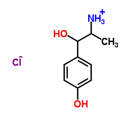 2-氨基-1-(4-羟基苯基)-1-丙醇盐酸盐结构式