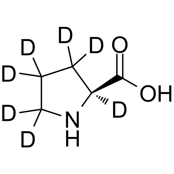 L-脯氨酸 d7结构式