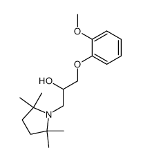 1-(2-Methoxy-phenoxy)-3-(2,2,5,5-tetramethyl-pyrrolidin-1-yl)-propan-2-ol结构式