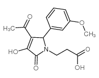 3-[3-acetyl-4-hydroxy-2-(3-methoxyphenyl)-5-oxo-2H-pyrrol-1-yl]propanoic acid Structure