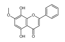 5,8-dihydroxy-7-methoxy-2-phenylchromen-4-one Structure