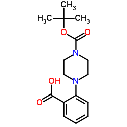 2-[4-(tert-butoxycarbonyl)piperazino]benzoic acid Structure