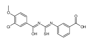 3-[(3-chloro-4-methoxybenzoyl)carbamothioylamino]benzoic acid Structure