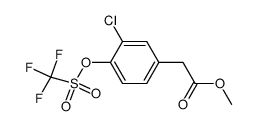 methyl 2-(3-chloro-4-(triuoromethylsulfonyloxy)phenyl)acetate结构式