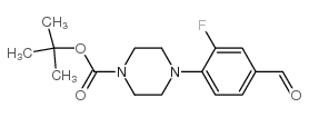 4-(4-Boc-哌嗪-1-基)-3-氟苯甲醛结构式