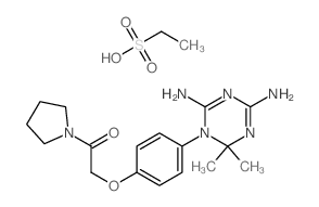 2-[4-(4,6-diamino-2,2-dimethyl-1,3,5-triazin-1-yl)phenoxy]-1-pyrrolidin-1-yl-ethanone; ethanesulfonic acid Structure