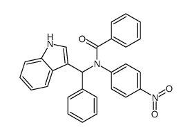 N-[1H-indol-3-yl(phenyl)methyl]-N-(4-nitrophenyl)benzamide结构式