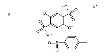 dipotassium,2,5-dihydroxy-3-(4-methylphenyl)sulfonylbenzene-1,4-disulfonate结构式