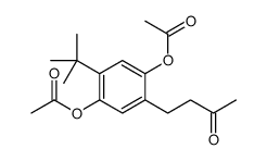 [4-acetyloxy-5-tert-butyl-2-(3-oxobutyl)phenyl] acetate Structure