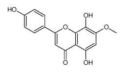 5,8-Dihydroxy-2-(4-hydroxyphenyl)-7-methoxy-4H-1-benzopyran-4-one结构式