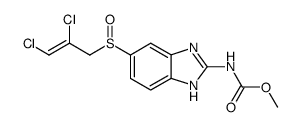 [5-(2,3-dichloro-prop-2-ene-1-sulfinyl)-1(3)H-benzoimidazol-2-yl]-carbamic acid methyl ester结构式