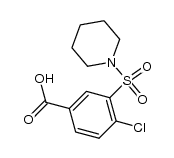 4-chloro-3-(piperidine-1-sulfonyl)-benzoic acid Structure