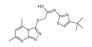 Acetamide, N-[4-(1,1-dimethylethyl)-2-thiazolyl]-2-[(5,7-dimethyl-1,2,4-triazolo[4,3-a]pyrimidin-3-yl)thio]- (9CI) structure