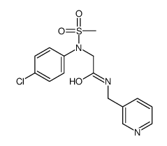 2-(4-chloro-N-methylsulfonylanilino)-N-(pyridin-3-ylmethyl)acetamide结构式