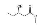 (-)-(R)-3-羟基戊酸甲酯结构式