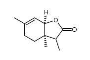 2-(2-Hydroxy-1,4-dimethylcyclohex-3-enyl)propionic acid lactone结构式