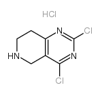 2,4-二氯-5,6,7,8-四氢吡啶并[4,3-D]嘧啶盐酸盐结构式