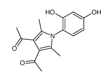 1-[4-Acetyl-1-(2,4-dihydroxy-phenyl)-2,5-dimethyl-1H-pyrrol-3-yl]-ethanone结构式
