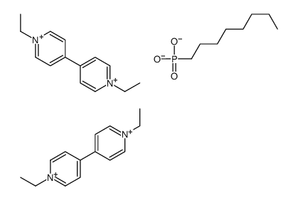 1-ethyl-4-(1-ethylpyridin-1-ium-4-yl)pyridin-1-ium,octyl-dioxido-oxo-λ5-phosphane结构式