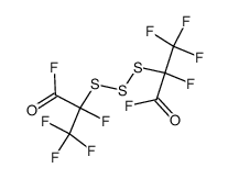 2,2'-trisulfanediylbis(2,3,3,3-tetrafluoropropanoyl fluoride) Structure