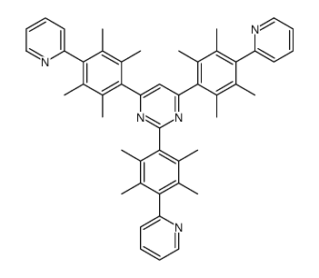 2,4,6-tris(2,3,5,6-tetramethyl-4-pyridin-2-ylphenyl)pyrimidine结构式