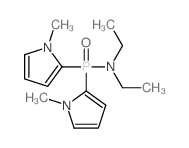 N-bis(1-methylpyrrol-2-yl)phosphoryl-N-ethyl-ethanamine结构式