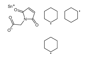 tricyclohexylstannyl 2-(2,5-dioxopyrrol-1-yl)acetate Structure