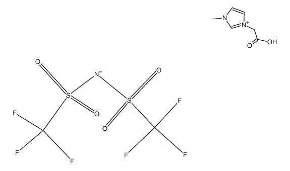 1-(carboxymethyl)-3-methylimidazolium bis[(trifluoromethyl)sulfonyl]imide structure