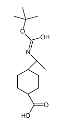 (1R)-trans-4-[N-Boc-1-aminoethyl]cyclohexanecarboxylic Acid Structure