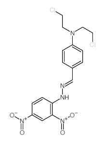 Benzaldehyde,4-[bis(2-chloroethyl)amino]-, 2-(2,4-dinitrophenyl)hydrazone结构式