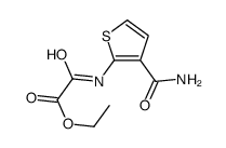Ethyl [(3-carbamoyl-2-thienyl)amino](oxo)acetate结构式