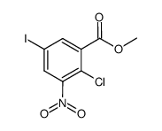 methyl 2-chloro-5-iodo-3-nitrobenzoate结构式