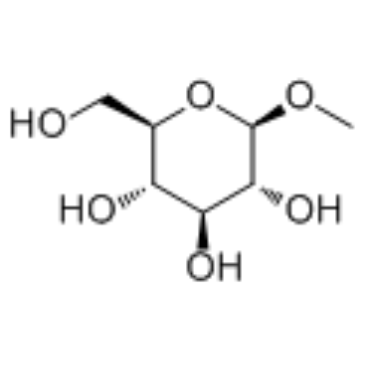 甲基β-D-吡喃葡萄糖苷半水合物结构式