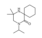 2,2-dimethyl-4-propan-2-yl-1,4-diazaspiro[5.5]undecan-5-one结构式