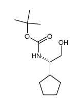 tert-butyl (S)-(1-cyclopentyl-2-hydroxyethyl)carbamate Structure