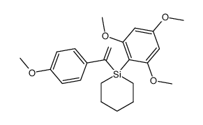 1-[1-(4-methoxyphenyl)vinyl]-1-(2,4,6-trimethoxyphenyl)-1-silacyclohexane结构式