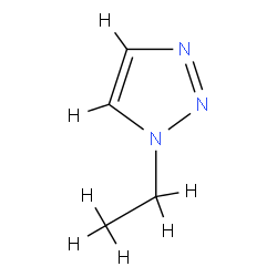 1-乙基-1H-1,2,3-三氮唑结构式
